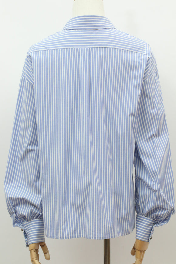 ストライプ柄シャツ(ブルー)