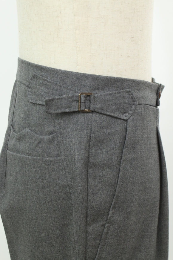 サイドベルトスーツパンツ(グレー)