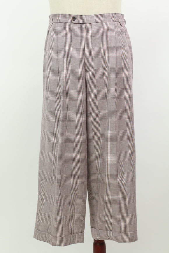 グレンチェックワイドスーツスラックス(ピンク) - 1_428045d0-288b-4024-8816-53c62ab310a6