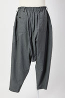 ストライプ柄サルエルパンツ(グレー)