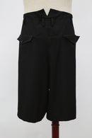 オーバーサイズサイドボタンハーフパンツ(ブラック)