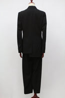 アシンメトリードッキングサルエルパンツ(ブラック, ネイビー)